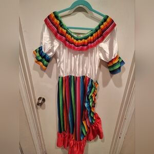 Rubies South Of The Border Women's Colorful Mexican Costume Dress One Sz Cosplay